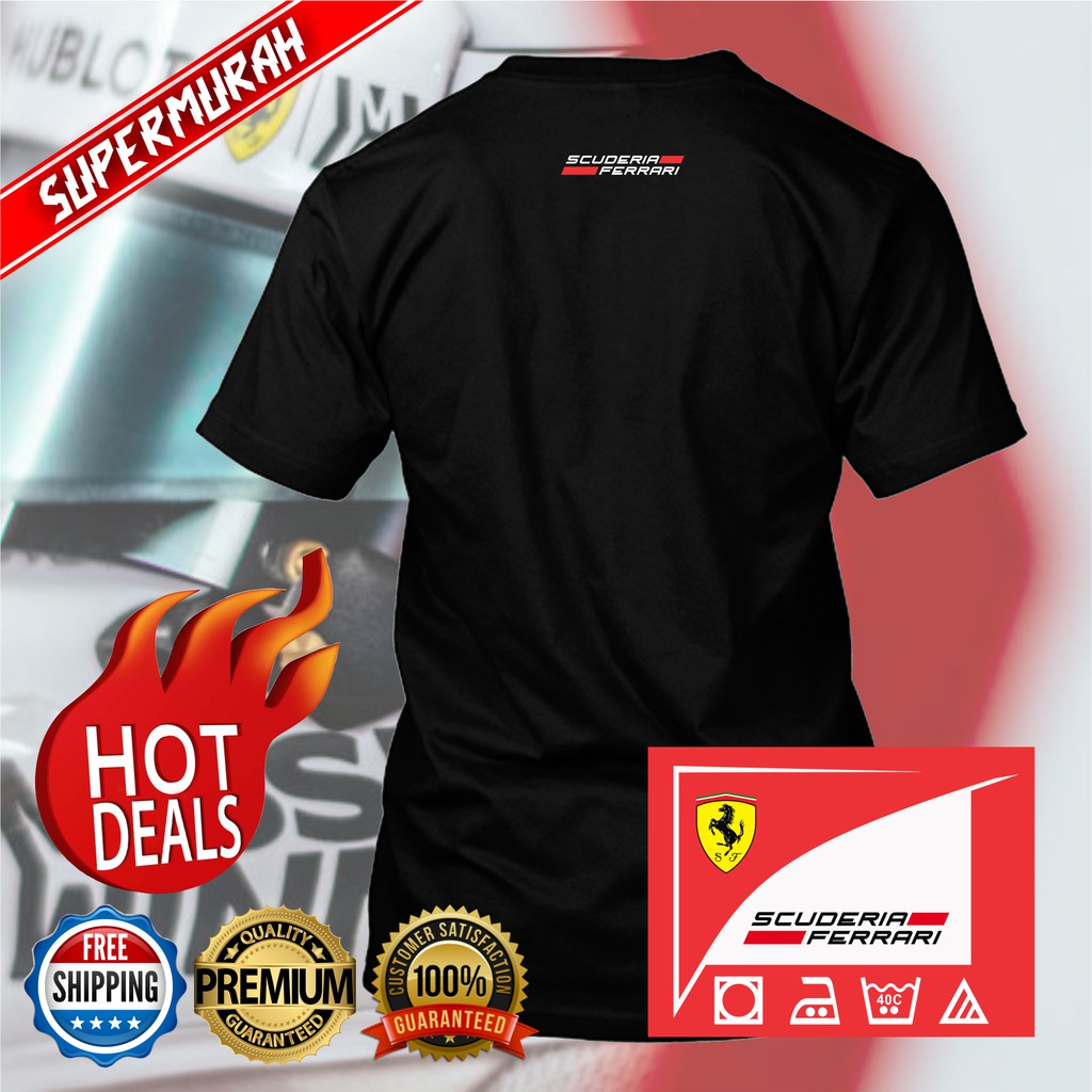 เสื้อผู้ชายเท่-เสื้อยืดscuderiaferrarif1racingteamรุ่นbigsize4xl5xlซูเปอร์พรีเมียมมอเตอร์สปอร์ต