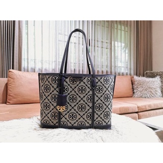 TORY BURCH FACTORY MONOGRAM JACQUARD LARGE TOTE BAG (L)