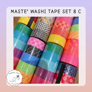 maste washi tape marking tape Japaness paper SET 8 Colors  // มาสเต เทปวาชิ เทปกระดาษญี่ปุ่น เซต 8 สี