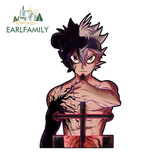 Earlfamily สติกเกอร์ไวนิล ลายการ์ตูนอนิเมะ Asta Black Clover ขนาด 13 ซม. x 7.8 ซม. สําหรับติดตกแต่งรถยนต์