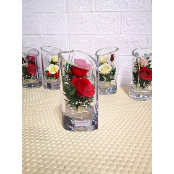 ภาพสินค้าดอกกุหลาบ ดอกกุหลาบในโหลแก้ว ช่อดอกไม้ ของขวัญวาเลนไทน์ จากร้าน amp297 บน Shopee ภาพที่ 7