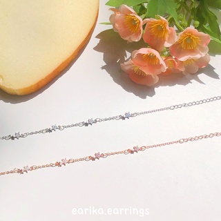 earika.earrings - stardust bracelet สร้อยข้อมือเงินแท้จี้ดาว (มีให้เลือก 2 สี) ปรับขนาดได้ เหมาะสำหรับคนแพ้ง่าย
