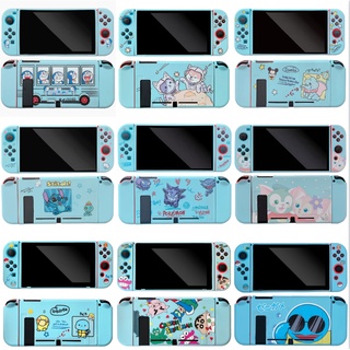 เคส TPU ป้องกันรอย ลายการ์ตูนชินจังจอมแก่น สีฟ้า สําหรับ Nintendo Switch Oled