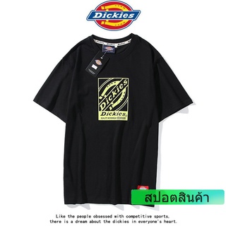 DICKIES เสื้อยืดลําลองแฟชั่นสําหรับผู้ชายผู้หญิงแขนสั้นพิมพ์ลาย Big Logo