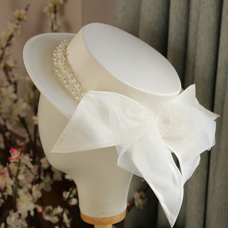 50s Topi☞French Hepburn Elegant Pearl Party หมวกหญิงป่าแต่งงาน | Shopee ...