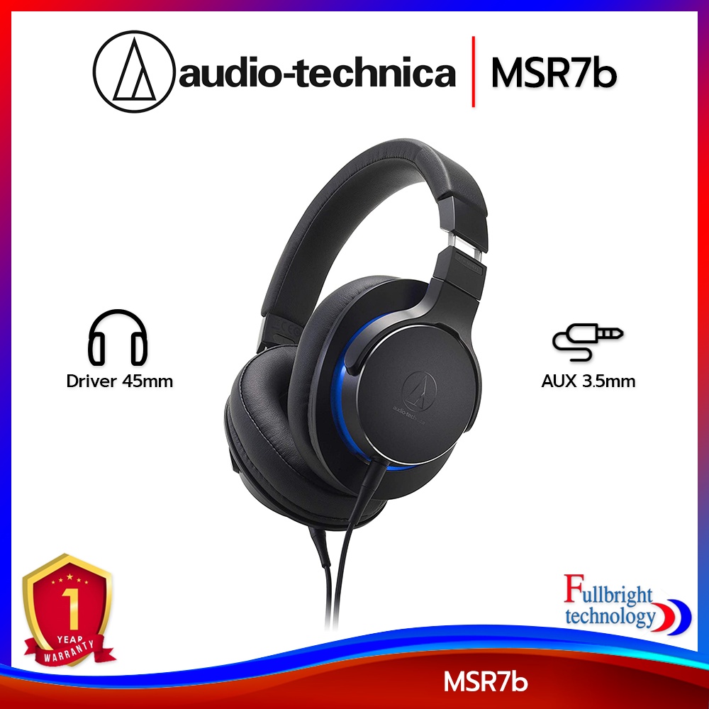 Audio-Technica รุ่น MSR7b Over-Ear Headphones หูฟังแบบครอบหูฟูลไซส์ รับ ...