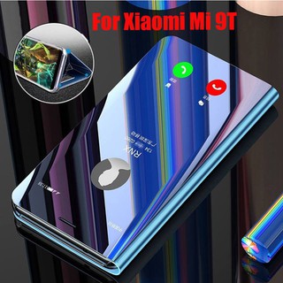 กรณี Xiaomi Mi 9T Plating mirror Leather Flip Case Xiaomi Mi 9T Mi9T ปลอกโทรศัพท์ Cover Stand