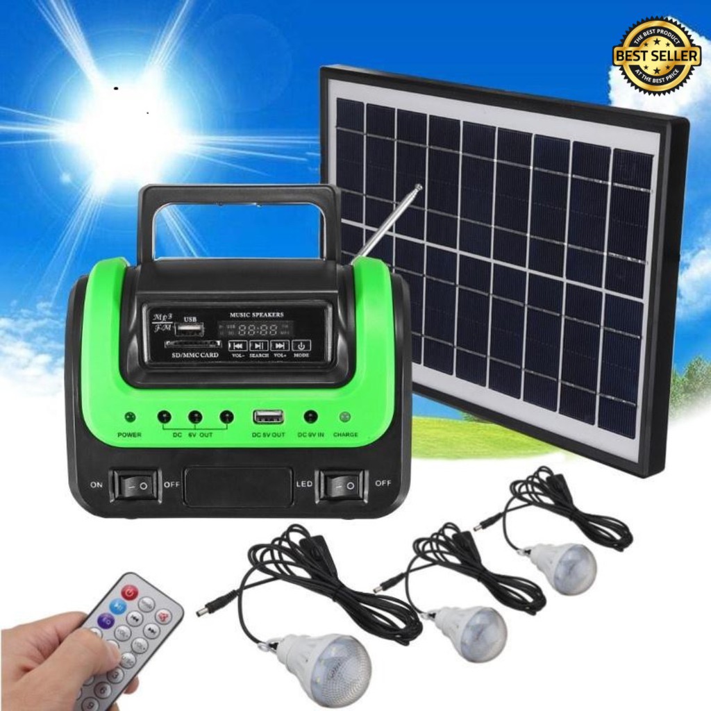 solar-home-system-เครื่องกำเหนิดไฟฟ้า-solar-cell-วิทยุ-mp3-ไฟฉาย-พลังงานแสงอาทิตย์-solar-system-4000-mah-5w