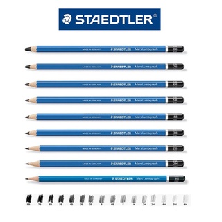 Alee ดินสอเขียนแบบ ดินสอแรเงา ดินสอฝนข้อสอบ ดินสอไม้ Staedtler สเต็ดเล่อร์ Mars Lumograph ดินสอสเก็ตภาพ หลายความเข้ม .