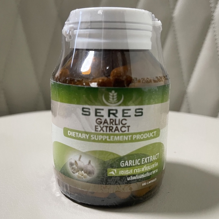 ภาพสินค้า(ล็อตใหม่สุด 8/1/25) Seres Garlic Extract กระเทียมสกัด ลดโคเลสเตอรอล บำรุงข้อต่อและกล้ามเนื้อ 100 แคปซูล จากร้าน dubody_shop บน Shopee ภาพที่ 6