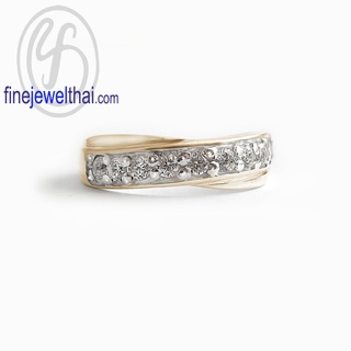 Finejewelthai-แหวนเพชร-แหวนเงิน-เพชรสังเคราะห์-เงินแท้925-Diamond-CZ-Silver-Ring-R1147cz-g/ pg