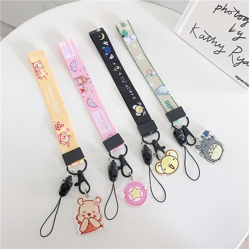 การ์ตูนสายคล้องมือสำหรับคีย์-lanyard-สำหรับโทรศัพท์-mp3-usb-แฟลชไดรฟ์คีย์พวงกุญแจ-id-ชื่อแท็ก-diy-แขวนเชือก