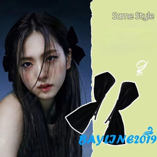 Bay- กิ๊บติดผม ขนาดเล็ก สีพื้น สไตล์วินเทจ ประดับโบว์ กันลื่น เครื่องประดับผม สุดชิค สําหรับผู้หญิง