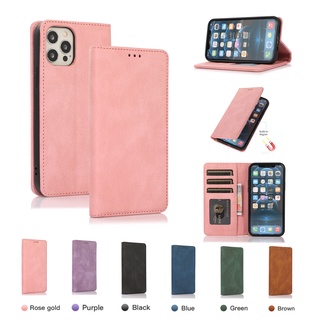 เคสหนัง ฝาพับแม่เหล็ก พร้อมช่องใส่บัตร สําหรับ iPhone 11 Pro MAX XR XS MAX 7 8 Plus SE 2020