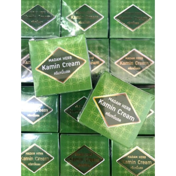 madam-herb-kamin-cream-ครีมขมิ้นสดมาดามเฮิร์บ-ครีมขมิ้นสด-มาดามเฮริบ-6-กรัม-ครีมขมิ้นมาดามเฮริบ-เกรดa-สูตร-ขมิ้นแท้-100