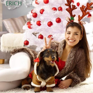 Erich ที่คาดผม ผ้ากํามะหยี่ขนนิ่ม รูปซานต้าครอส กวางเรนเดียร์ ประดับโบว์ เหมาะกับปาร์ตี้คริสต์มาส สําหรับเด็กผู้หญิง