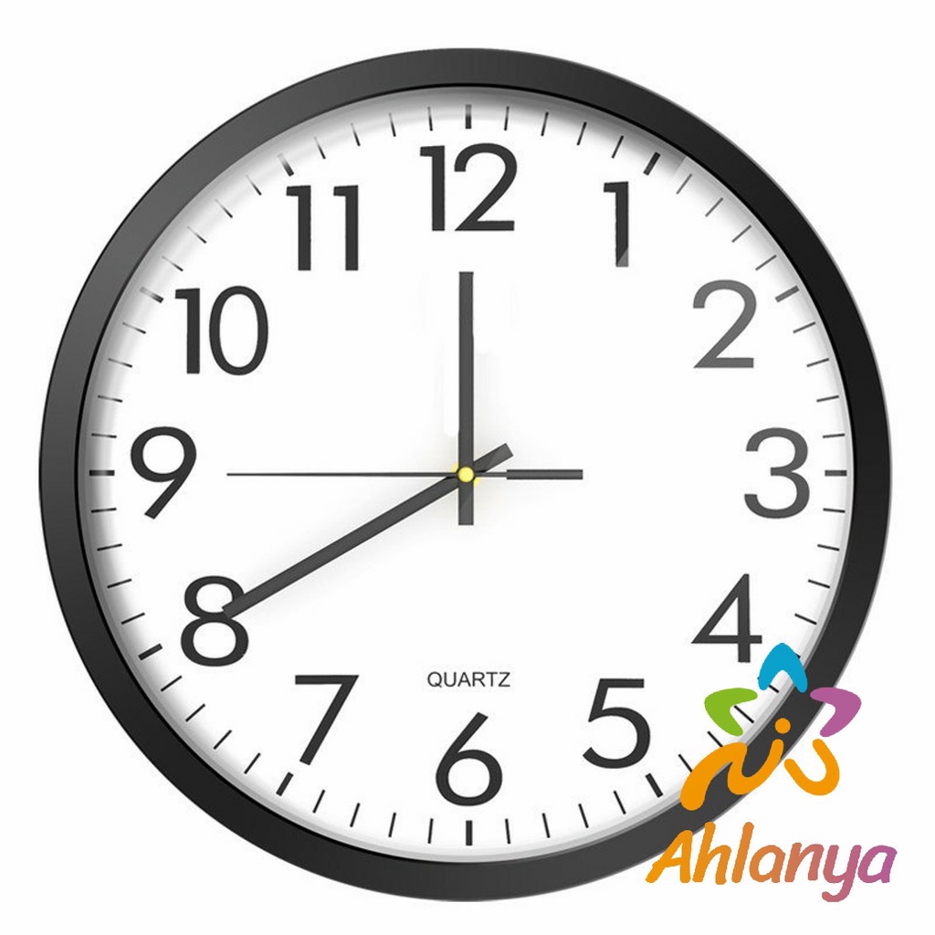 ahlanya-นาฬิกาแขวนผนัง-นาฬิกาแขวน-นาฬิกาแขวนผนัง-นาฬิกทรงกลม-นาฬิกาลายต้นไม้-นาฬิกาแขวนผนังสีดำ-wall-clock