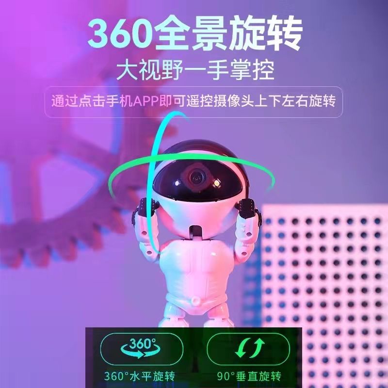 กล้องไร้สาย-360-องศาที่เชื่อมต่อกับโทรศัพท์มือถือ-wifi-ระยะไกลที่บ้าน-การมองเห็นได้ในเวลากลางคืนแบบพาโนรามา-hd-หุ่นยน