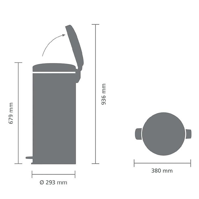 brabantia-ถังขยะสแตนเลส-แบบเหยียบ-รุ่น-brabantia-pedal-bin-new-icon-30lจับไม่เป็นรอยนิ้วมือ-สีสแตนเลสด้าน