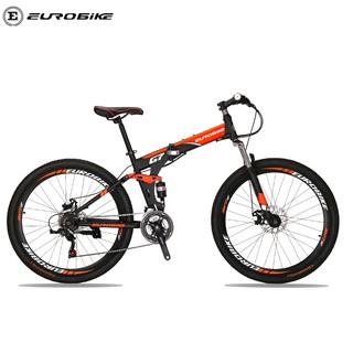 จักรยานเสือภูเขาพับได้ EuroBike G7-27.5 folding bike mtb ล้อ 27.5 เฟรมเหล็ก พับได้ (ล้อซี่)