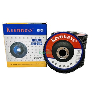 KEENNESS กระดาษทรายซ้อนหลังแข็ง 4นิ้ว เบอร์40-320 (1กล่อง/10ใบ) ใบเจียทรายซ้อน แผ่นเจียรทรายซ้อน หลังแข็ง ผ้าทรายซ้อน