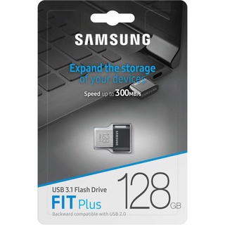 Samsung 128GB FIT Plus USB 3.1 Gen 2 Type-A Flash Drive (Black) - Max. Read Speed: 300MB/s