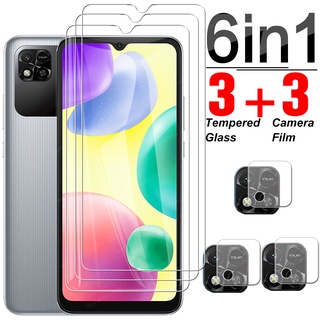 6 in 1 Tempered Glass For Xiaomi Redmi 10A Full Cover Screen Protector Lens Film For Redmi 10A 10C 10 9A 9C NFC 9 9T Glass