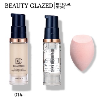 Beauty GLAZED แป้งพัฟ + คอนซีลเลอร์กันน้ํา + ไพรเมอร์ 3 ชิ้น ชุดแต่งหน้า COD