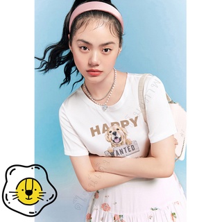 เสื้อยืดผ้าฝ้ายพิมพ์ลายคลาสสิก Morning พร้อมส่ง! stylist_shop | D113 Animal Series Tee Oversize Kitten Not Kitchen / Lov