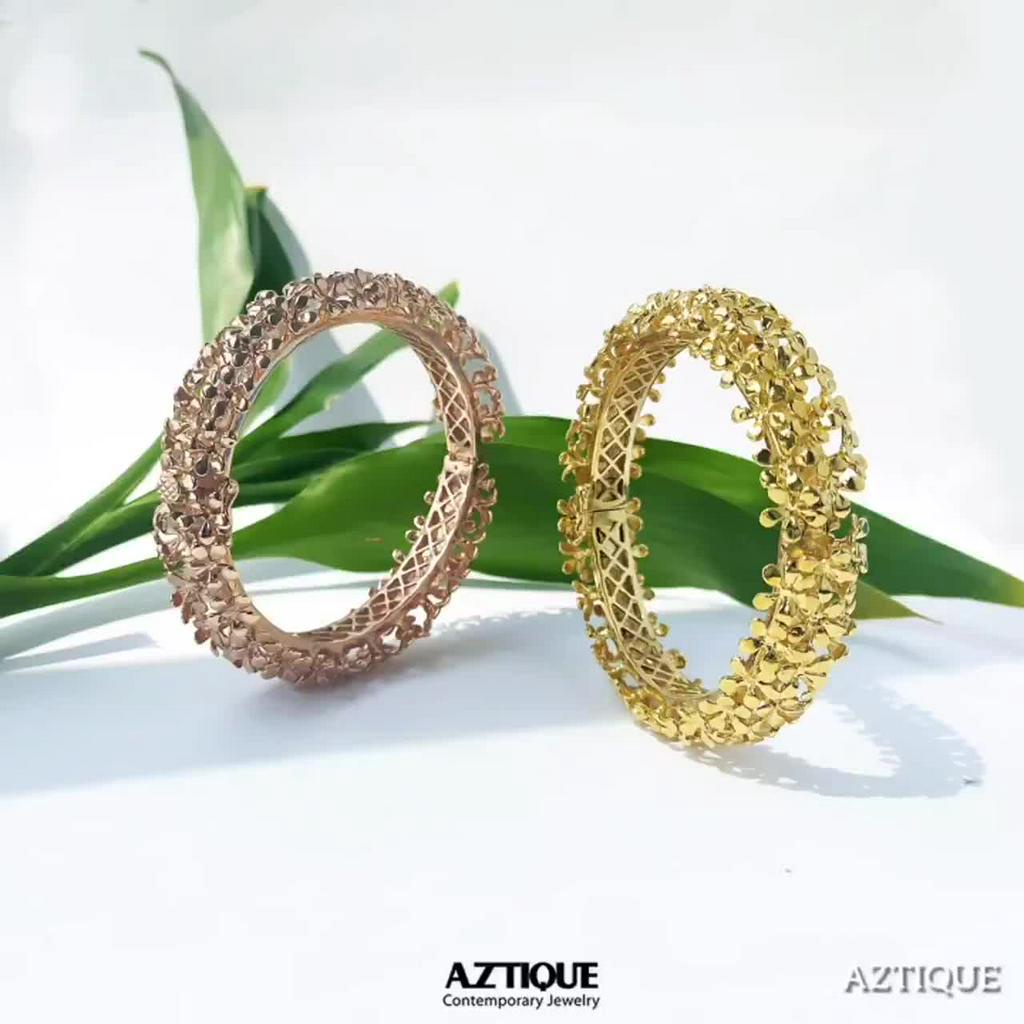 aztique-กำไลข้อมือ-ดอกไม้-แฮนด์เมด-flower-bangle-bracelet-gift-for-women-jewelry-gifts-handmade-bangle-bs