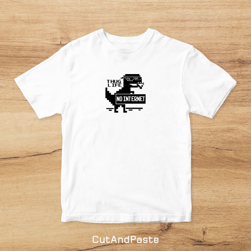 เสื้อยืดแขนสั้น-ลาย-ไดโนเสาร์-pixel-dino