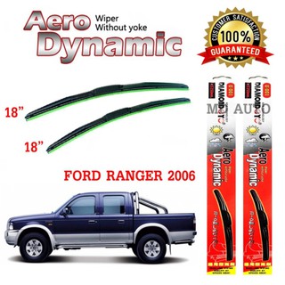 ใบปัดน้ำฝน Aero Dynamic (Diamond eye) ขนาด 18" 18" นิ้ว สำหรับ FORD RANGER 2006 จำนวน 1 คู่