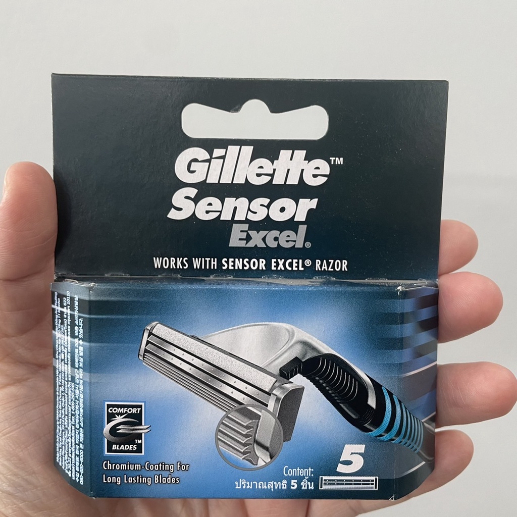 gillette-sensor-excel-blades-ยิลเลตต์-เซ็นเซอร์-เอ็กเซล-ใบมีดโกน-5-ชิ้น