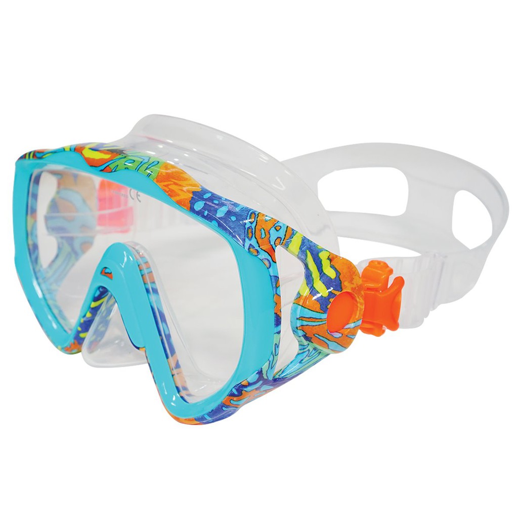 หน้ากากดำน้ำและท่อหายใจ-deep-blue-coral-junior-snorkeling-set