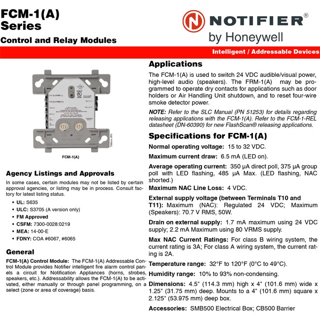 control-module-for-bell-รุ่น-fcm-1-ยี่ห้อ-notifier