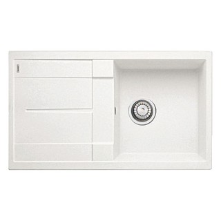 Embedded sink SINK BUILT 1 BOWL 1 DRAIN BLANCO METRA 5S 495.39.080 WHITE Sink device Kitchen equipment อ่างล้างจานฝัง ซิ