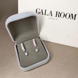 ภาพหน้าปกสินค้าGalaroom Jewelry ต่างหูเซ็ทเพชรสวิส E55WG + 0.25ct ที่เกี่ยวข้อง