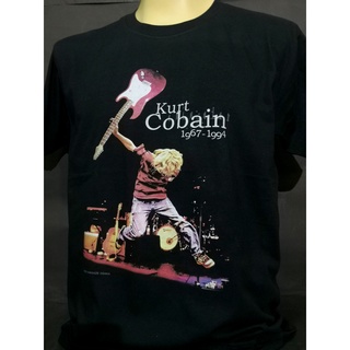 เสื้อยืดโอเวอร์ไซส์เสื้อวงนำเข้า Kurt Cobain 1976-1994 Parody Nirvana Grunge Sonic Youth Soundgarden Pearl Jam Style Vin