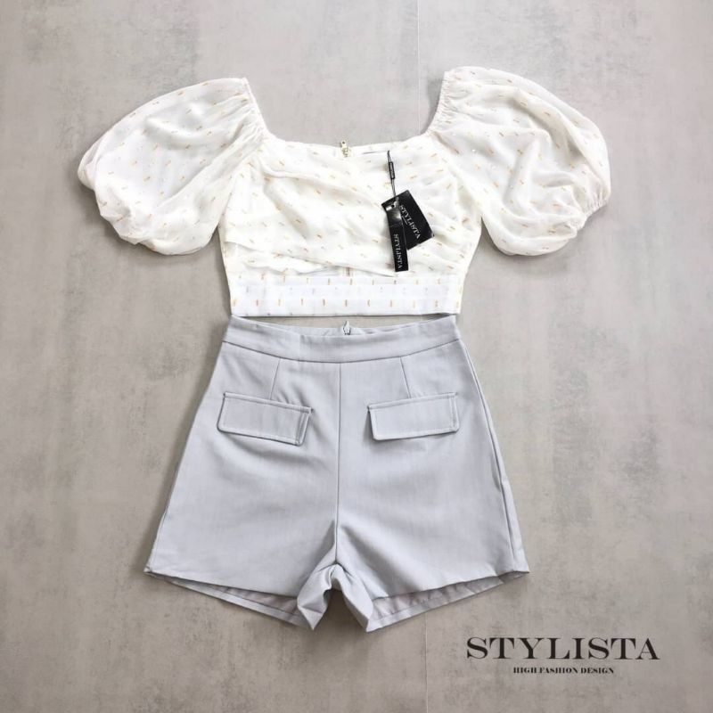 stylista-ชุดเซตเสื้อแขนสั้น-มาพร้อมกับกางเกงขาสั้น