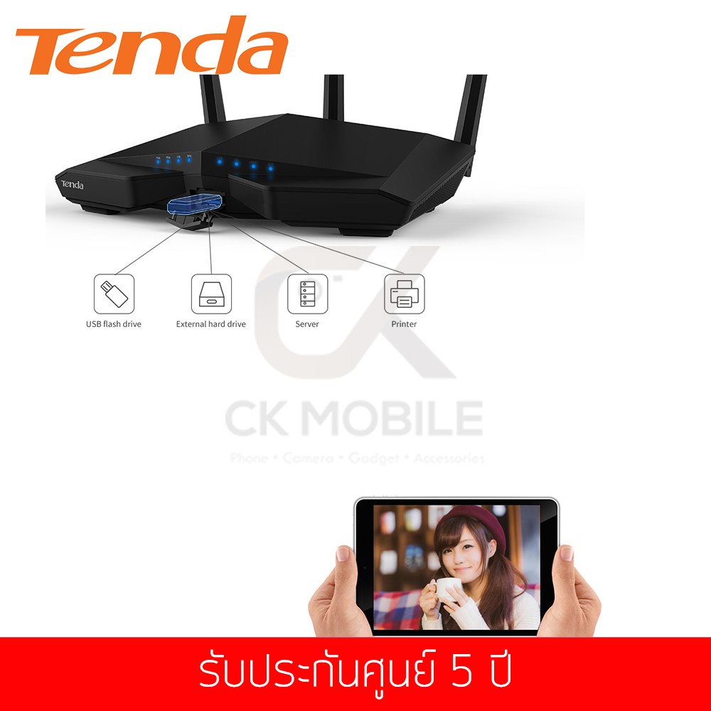 tenda-รุ่น-ac18-router-ac1900-smart-dual-band-gigabit-wifi-router