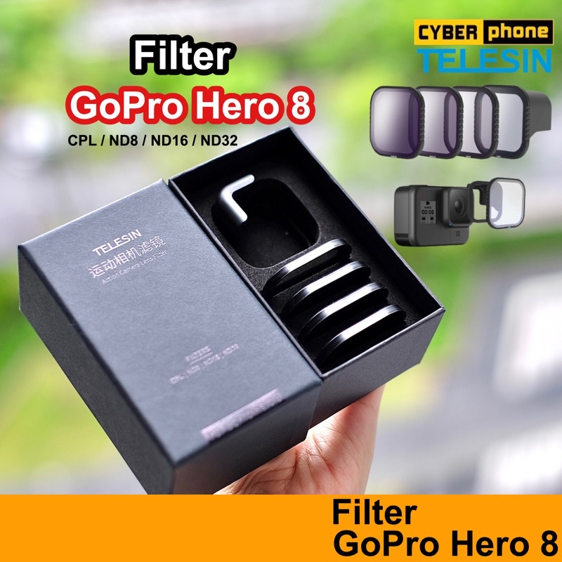 ภาพหน้าปกสินค้าTELESIN ฟิลเตอร์ Filter 4Pack GoPro Hero 8 ND8 ND16 ND32 CPL Magnetic Set ชุดฟิลเตอร์ Gopro8 CPL ND Hero8 Gopro9 9 10 11