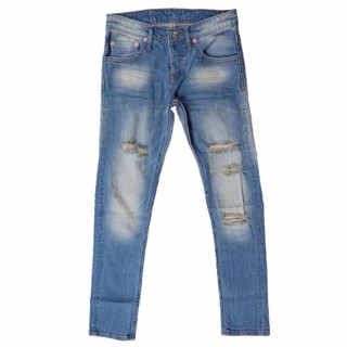 Artery Jeans ยีนส์ผ้ายืดทรงเดฟ Super Skinny /ขายาวเอวต่ำ /กีดขาด(สียีนส์ซีด)