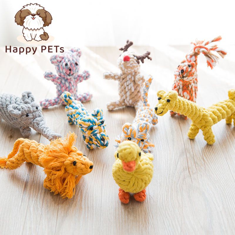 ราคาและรีวิวHappy PETs ของเล่นสุนัข เชือกขัดฟัน รูปสัตว์ ของเล่นหมา