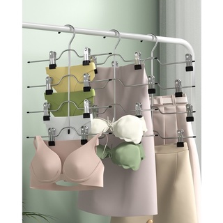 MKbrabra[ส่งจากไทย] ไม้แขวนกาง 4ชั้น ไม้แขวนเสื้อ 6ชั้น ไม้แขวนประหยัดพื้นที่ D006