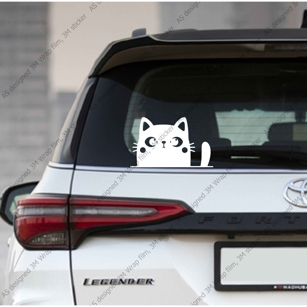 แมว-น่ารัก-สติ๊กเกอร์-3m-ลอกออกไม่มีคราบกาว-cat-no-2-removable-3m-sticker-สติ๊กเกอร์ติด-รถยนต์-มอเตอร์ไซ
