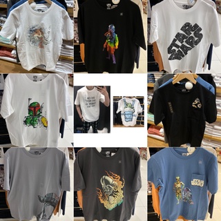 Uniqlo x เสื้อยืดแขนสั้น พิมพ์ลายการ์ตูน Star Wars เข้ากับทุกการแต่งกาย สําหรับคู่รัก