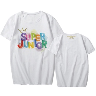 เสื้อยืดลําลอง แขนสั้น พิมพ์ลาย Kpop SUPER JUNIOR Special Event แฟชั่นฤดูร้อน สําหรับผู้หญิง และผู้ชาย 2022