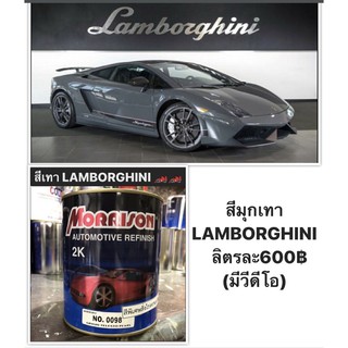 สีเทาประกายมุก LAMBORGHINI สีพิเศษสั่งตรงจากโรงงานMORRISONอย่างดี ลิตรละ450