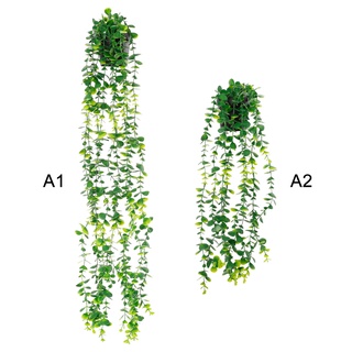 [EPAY] เถายูคาลิปตัสประดิษฐ์ พร้อมกระถางต้นไม้ปลอม สําหรับแขวนตกแต่งผนัง งานแต่งงาน