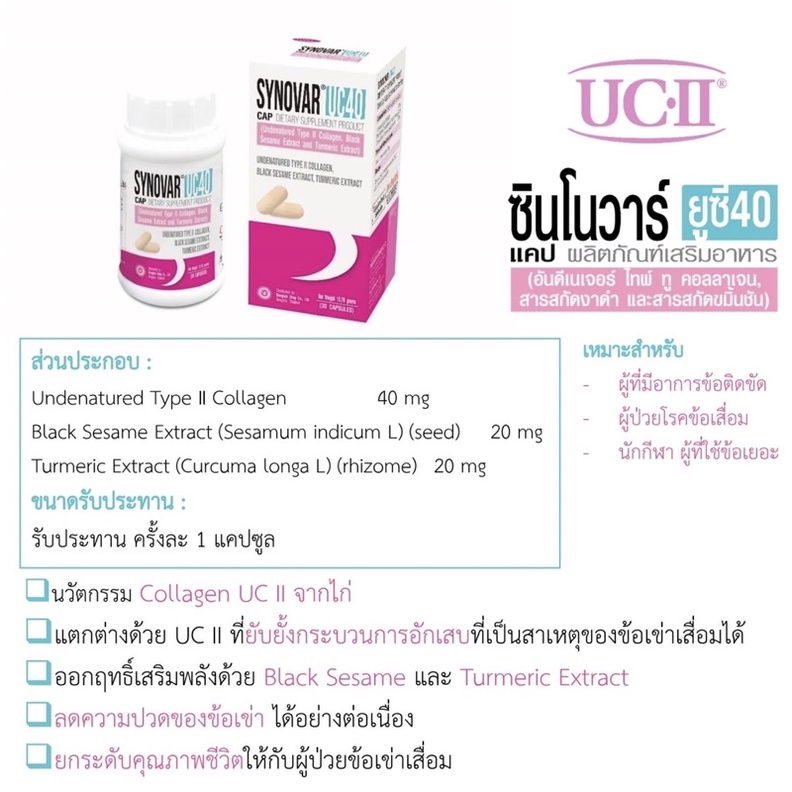 synovar-uc40-ucii-40mg-ขนาด-30-เม็ด